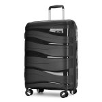 Bontour Flow Fekete L feladható 20-23kg bőrönd