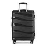 Bontour Flow Fekete L feladható 20-23kg bőrönd