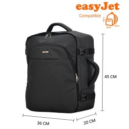   BontourAir  EasyJet méretű 45x36x20cm fekete utazó hátizsák