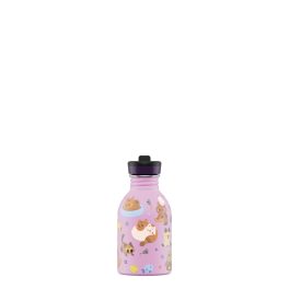   24BOTTLES Kids Urban 250ml rozsdamentes acél kulacs szívószálas kupakkal, Meow Friends