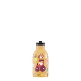   24BOTTLES Kids Clima 330ml rozsdamentes acél termosz szívószálas kupakkal, Farm Friends