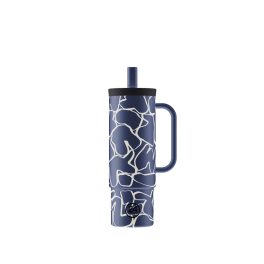   24BOTTLES Straw Cup 800ml rozsdamentes acél bögre szívószállal, Marea