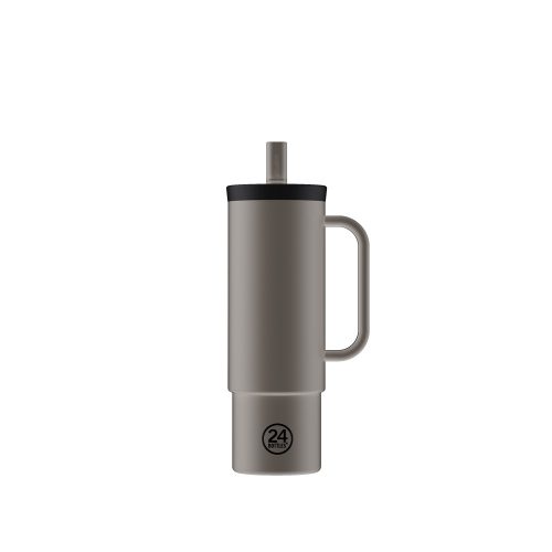 24BOTTLES Straw Cup 800ml rozsdamentes acél bögre szívószállal, Linen