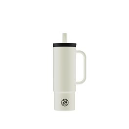   24BOTTLES Straw Cup 800ml rozsdamentes acél bögre szívószállal, Cotton