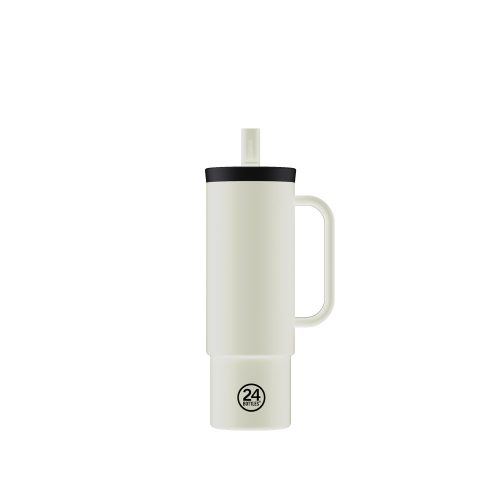 24BOTTLES Straw Cup 800ml rozsdamentes acél bögre szívószállal, Cotton