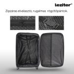 TraveLux light közepes bőrönd puha 68x45x25 cm fekete