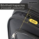 TraveLux light közepes bőrönd puha 68x45x25 cm fekete