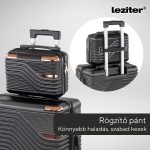 TraveLux Urban kisméretű kézi bőrönd keményfedeles 28x36x16 cm fekete