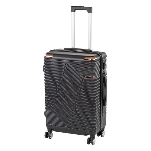 TraveLux Urban közepes bőrönd keményfedeles 68x45x25 cm fekete