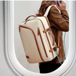 Airgo bézs 40x30x20 Wizzair Ryanair bővíthető laptoptartós kabintáska