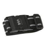 Fekete-szürke számzáras biztonsági bőröndpánt