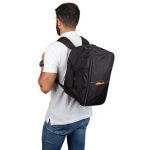 Week Eco fekete 40x25x20 átalakítható kabintáska, kabinhátizsák