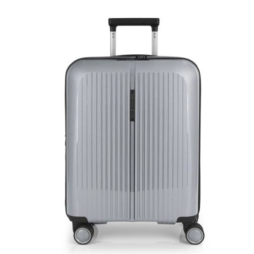 Gabol Brooklyn 55X40x20 ezüst Wizzair Ryanair bővíthető kabinbőrönd 