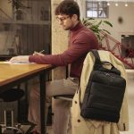 Gabol Capital fekete bővíthető laptophátizsák 15,6" / 17,3" hátizsák