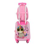 Bontour unikornis mintás (hátizsák+bőrönd), gyerek bőrönd