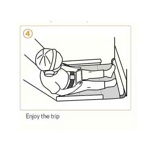 Baba fedélzeti ágy és lábtartó, fekete