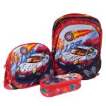 Porsche villogós 3 részes gyerek táska szett, kézipoggyász - 40x30x20 táska szett