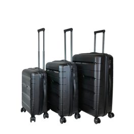 Delta fekete bőrönd szett