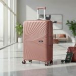 TraveLux Endure IV gurulós bőrönd szett barackrózsaszín