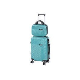 TraveLux Pro III gurulós bőrönd szett lagúnakék