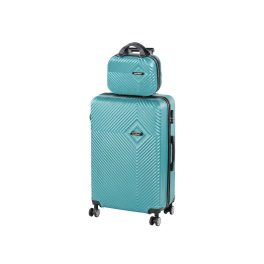 TraveLux Pro VIII gurulós bőrönd szett lagúnakék