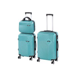 TraveLux Pro XV gurulós bőrönd szett lagúnakék