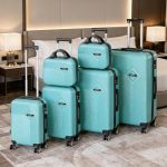 TraveLux Pro XXXXXIV gurulós bőrönd szett lagúnakék