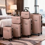 TraveLux Pro XXXXXIV gurulós bőrönd szett rosegold
