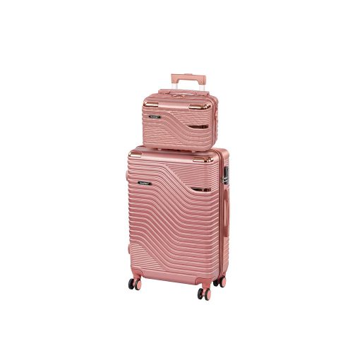 TraveLux Urban IV gurulós bőrönd szett lazacrózsaszín