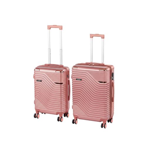 TraveLux Urban IX gurulós bőrönd szett lazacrózsaszín