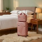 TraveLux Urban VI gurulós bőrönd szett lazacrózsaszín