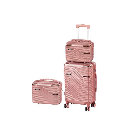 TraveLux Urban XII gurulós bőrönd szett lazacrózsaszín