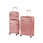 TraveLux Urban XIX gurulós bőrönd szett lazacrózsaszín