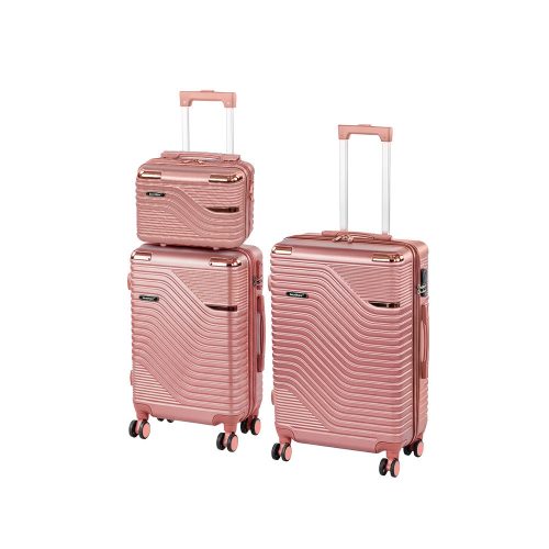 TraveLux Urban XV gurulós bőrönd szett lazacrózsaszín