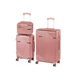 TraveLux Urban XVI gurulós bőrönd szett lazacrózsaszín