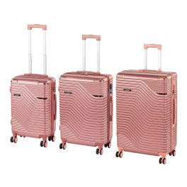 TraveLux Urban XXI gurulós bőrönd szett lazacrózsaszín