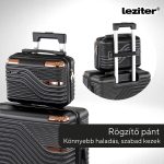 TraveLux Urban XXXXXII gurulós bőrönd szett fekete