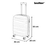 TraveLux Voyager V gurulós bőrönd szett mályvarózsaszín