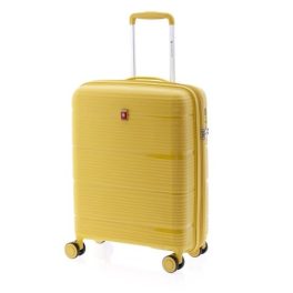   Gladiator Bionic sárga S Ryanair 55x40x20 bővíthető bőrönd, kabinbőrönd