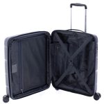 Gladiator Bionic fekete S Ryanair 55x40x20 bővíthető bőrönd, kabinbőrönd