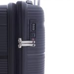 Gladiator Bionic fekete S Ryanair 55x40x20 bővíthető bőrönd, kabinbőrönd