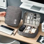 Noa szürke egyszintes állítható kábelrendező táska