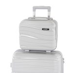TraveLux Voyager kisméretű kézi bőrönd keményfedeles 26x31x14 cm mályvarózsaszín