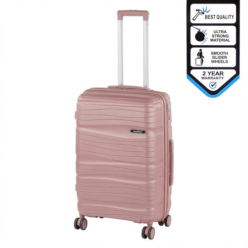 TraveLux Voyager közepes bőrönd keményfedeles 68x45x25 cm mályvarózsaszín