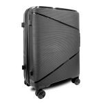 SunBox fekete L feladható 20-23kg bőrönd
