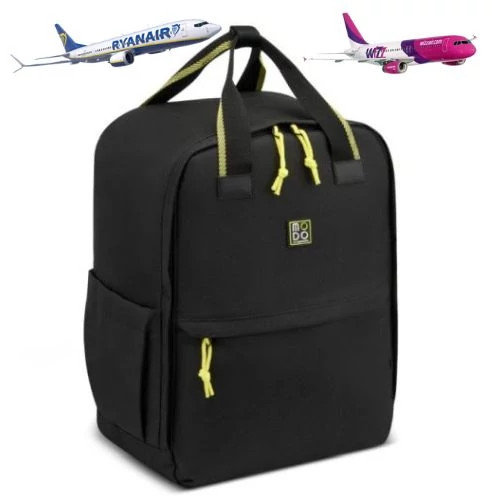 Modo by Roncato fekete 40x30x20 WizzAir-méretű kabinhátizsák