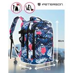 Zellia 40x25x20 rózsaszín virág mintás hátizsák