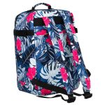 Zellia 40x25x20 rózsaszín virág mintás hátizsák