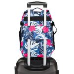 Zellia 40x25x20 rózsaszín virág mintás hátizsák