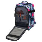 Zellia 40x25x20 rózsaszín virág mintás hátizsák